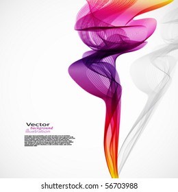 Abstract colorful vector smoke