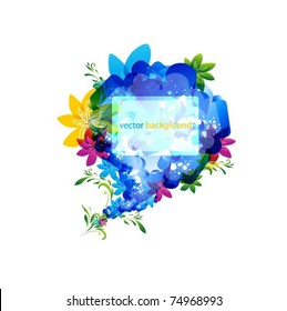 abstract colorful vector speech bubble