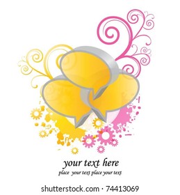 abstract colorful vector with speech bubbles