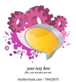 abstract colorful vector with speech bubbles