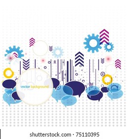 abstract colorful vector with speech bubbles