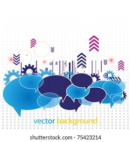abstract colorful vector with speech bubbles