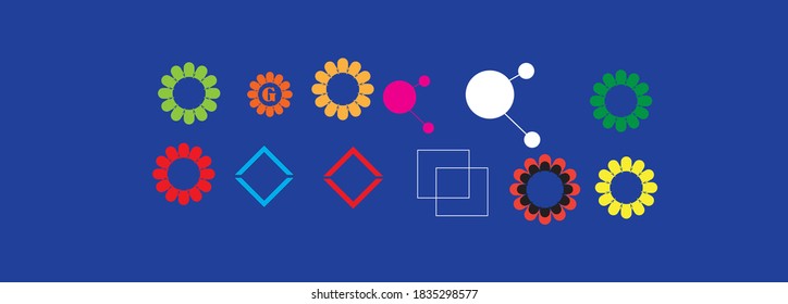 Símbolo abstracto de color Vector Diseño 