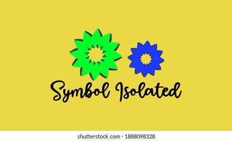 Símbolo abstracto colorido Vector aislado en fondo blanco