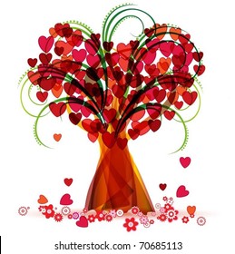 abstract colorful vector tree