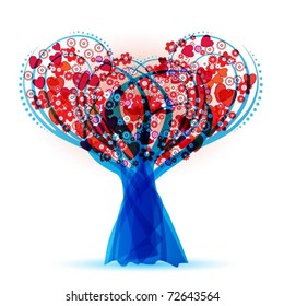 abstract colorful vector tree
