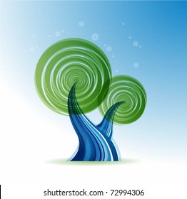 abstract colorful vector tree