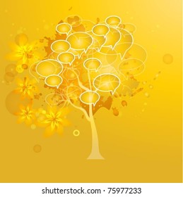 abstract colorful vector tree