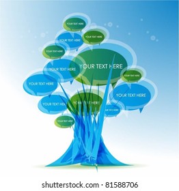 abstract colorful vector tree