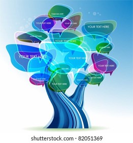 abstract colorful vector tree