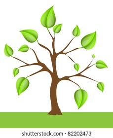 abstract colorful vector tree