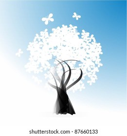 abstract colorful vector tree