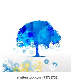 abstract colorful vector tree