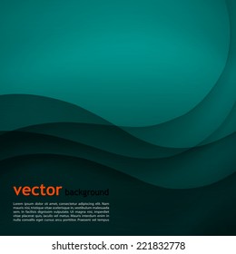 Abstract colorful vector wave background .