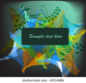 Abstract colorful vintage banner. Vector.