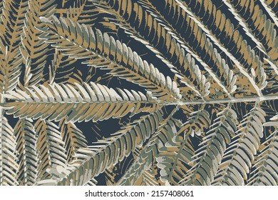 Abstract colorful vintage leaf branches texture pattern.