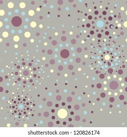 Abstract colorful vintage retro floral seamless pattern