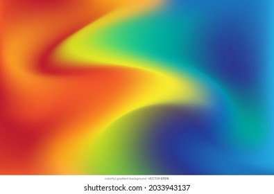 Abstract colorful vivid red and blue gradient with smooth curve texture background. Vector illustration.