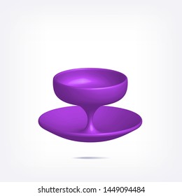 Abstract colorful volumetric shape. Vector design element for web design on light background.