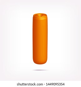 Abstract colorful volumetric shape. Vector design element for web design on light background.