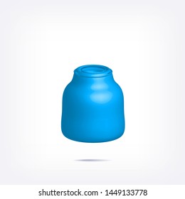 Abstract colorful volumetric shape. Vector design element for web design on light background.