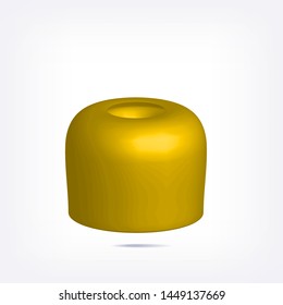 Abstract colorful volumetric shape. Vector design element for web design on light background.