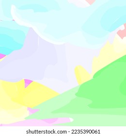 Abstract colorful water colour paint background. Nice watercolor for background. Digital art painting.