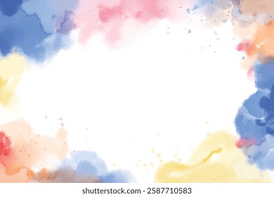 abstract colorful watercolor art background. Hand painted design for prints, wall art, wallpaper, card, and banner.