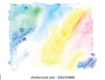 Abstract colorful watercolor background. Digital art pinting. Vector illustration