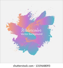 Abstract colorful watercolor for background. Digital art painting. – vector  Illustration