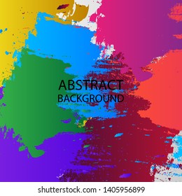Abstract colorful watercolor for background, Digital art painting - vector