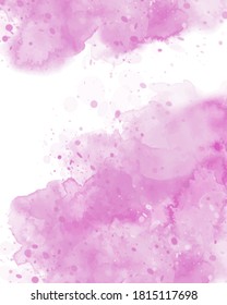 Abstract colorful watercolor for background. Digital art painting. Vector EPS 10.