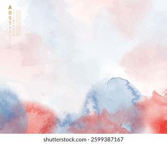 Abstract colorful watercolor for background. Digital art painting