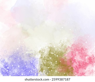 Abstract colorful watercolor for background. Digital art painting