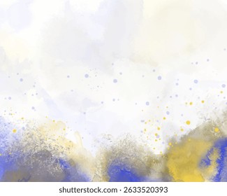Abstract colorful watercolor for background. Digital art painting.