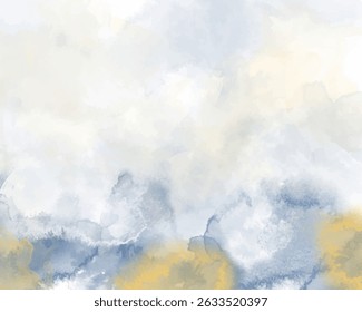 Abstract colorful watercolor for background. Digital art painting.