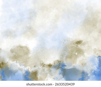 Abstract colorful watercolor for background. Digital art painting.