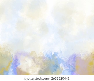 Abstract colorful watercolor for background. Digital art painting.