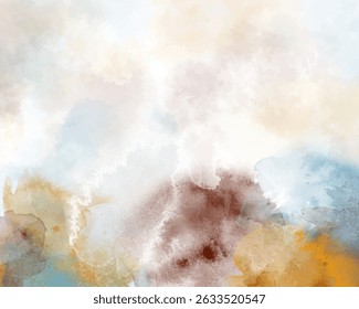 Abstract colorful watercolor for background. Digital art painting.