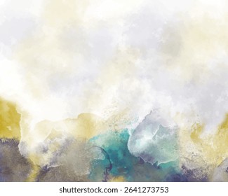 Abstract colorful watercolor for background. Digital art painting. For Watercolor wedding invitation card