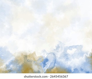 Abstract colorful watercolor for background. Digital art painting. Design for your date, postcard, banner, wedding invitation card