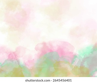 Abstract colorful watercolor for background. Digital art painting. Design for your date, postcard, banner, wedding invitation card