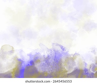 Abstract colorful watercolor for background. Digital art painting. Design for your date, postcard, banner, wedding invitation card