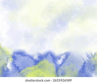 Abstract colorful watercolor for background. Digital art painting.