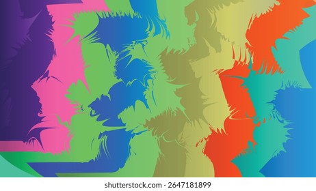 Abstract colorful watercolor background with paint strokes and a map of Europe highlighting countries like the UK, Greece, and Ireland