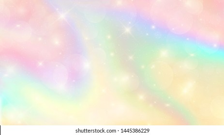 Holographic Vector Illustration Pastel Color Galaxy Stock Vector ...