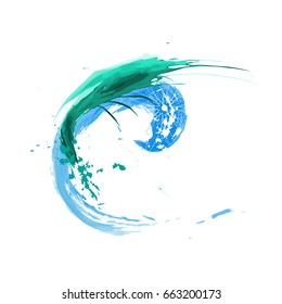 Abstract colorful watercolor background. Spots and splashes. Vector illustration