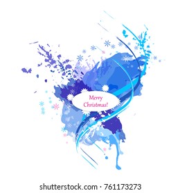 Abstract colorful watercolor background. Spots and splashes. Vector illustration