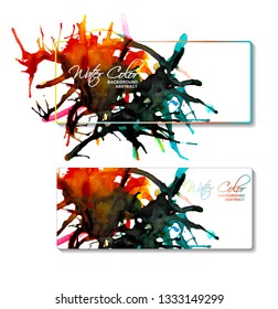 Abstract colorful watercolor background vector