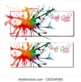 Abstract colorful watercolor background vector